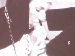 Polet nuna s jezik okoli duhovnik s kreten